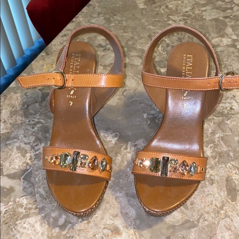 Brown Jewel Italian Heels